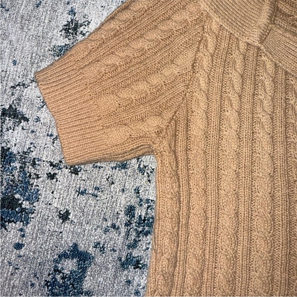 COTTON CANDY LA TAN KNIT COLLARED CROP TOP - Picture 3 of 5